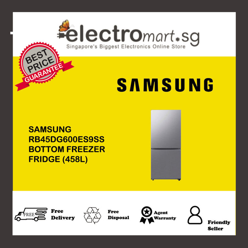 SAMSUNG RB45DG600ES9SS BOTTOM FREEZER FRIDGE (458L)