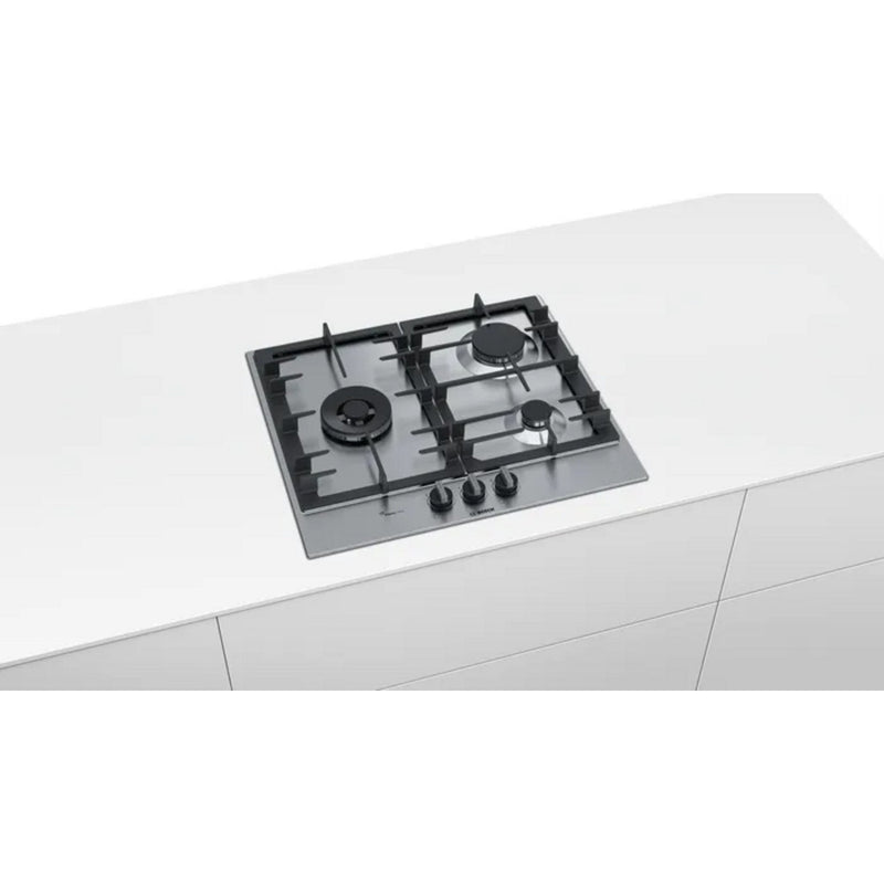 BOSCH 60CM 3 BURNER GAS HOB SERIES 6 PCC6A5B90K (STAINLESS STEEL) - EXCLUDE INSTALLATION