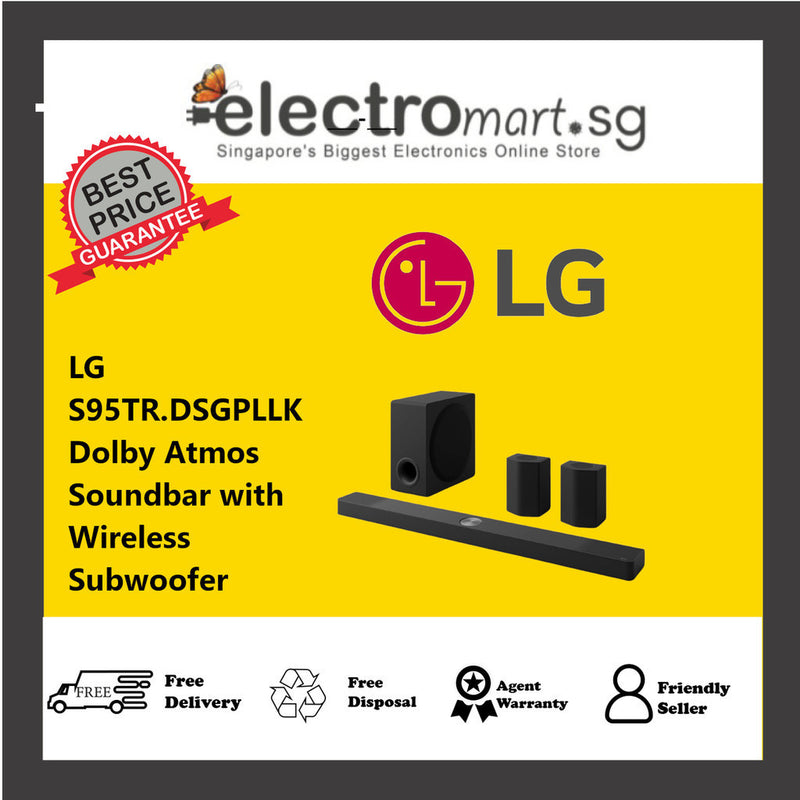 LG S95TR.DSGPLLK Dolby Atmos Soundbar with Wireless Subwoofer
