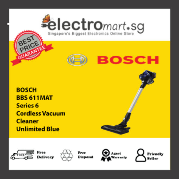 BOSCH BBS 611MAT Series 6 Cordless vacuum cleaner Unlimited Blue