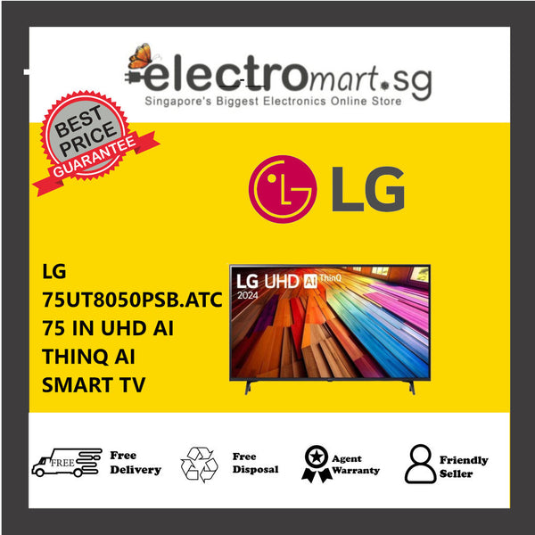 LG 75UT8050PSB.ATC 75 IN UHD AI THINQ AI SMART TV