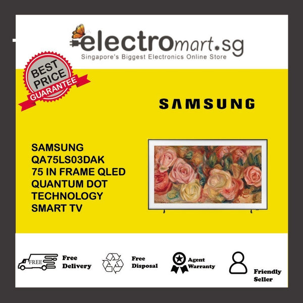 SAMSUNG QA75LS03DAK  75 IN FRAME QLED  QUANTUM DOT  TECHNOLOGY  SMART TV