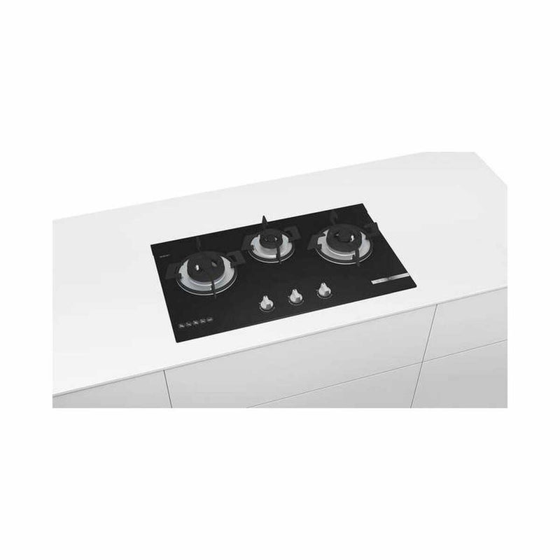 BOSCH 78CM 3 BURNER TEMPERED GLASS GAS HOB SERIES 4 PMD83D31AX (BLACK) - EXCLUDE INSTALLATION