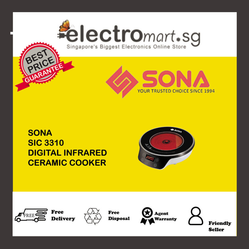 SONA SIC 3310 DIGITAL INFRARED CERAMIC COOKER