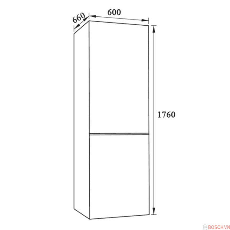 BOSCH KGN33NL300 Freezer Fridge with Stainless Steel Look door 60cm width 278L