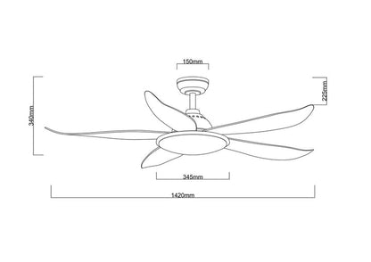 FANCO TRIBUTO 46",56" DC CEILING FAN