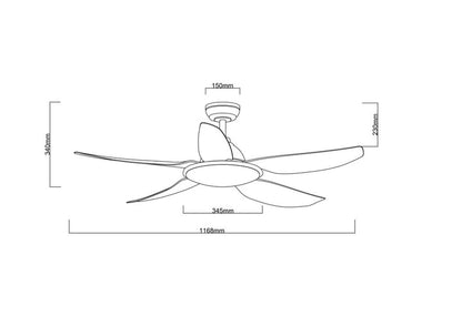FANCO TRIBUTO 46",56" DC CEILING FAN