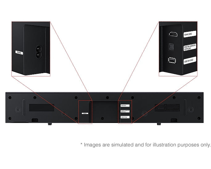 SAMSUNG HW-B400F/XS B-Series Soundbar HW-B400F 2.0ch Subwoofer