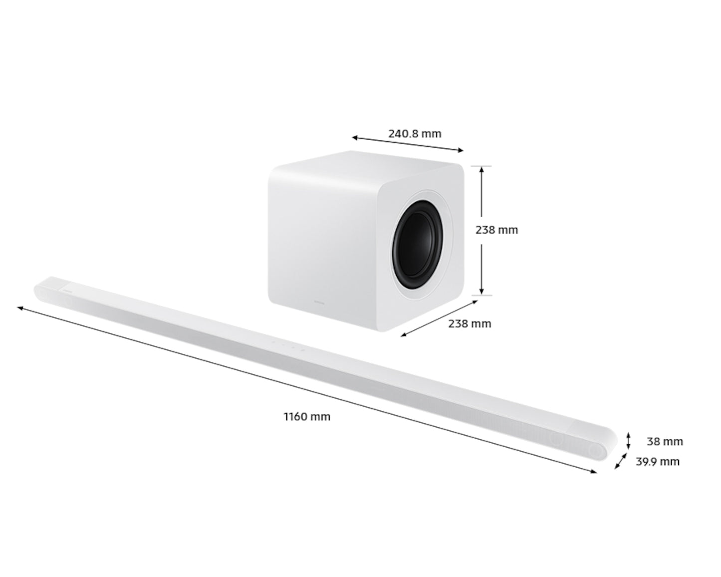 SAMSUNG HW-S801D/XS Ultra Slim Soundbar 3.1.2ch Sub Woofer