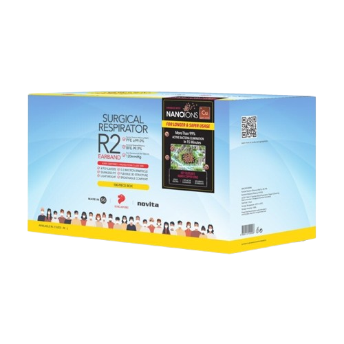 NOVITA R2NANO/100pcs(L) Surgical Respirator