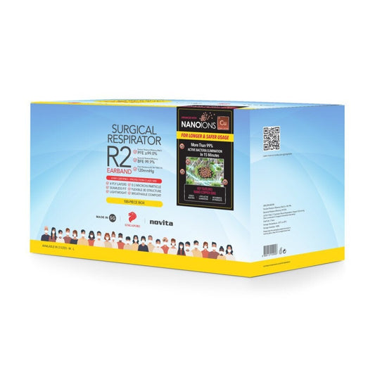 NOVITA R2NANO/100pcs(L) Surgical Respirator