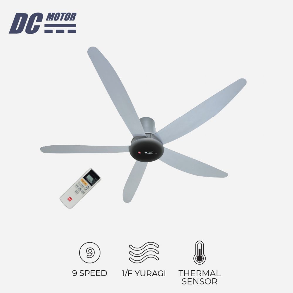 KDK T60AW 5-Blades Remote Control DC Ceiling Fan with Temperature Sensor (150cm)