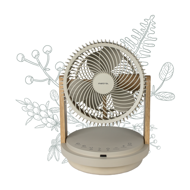 MISTRAL MHV812R2-G Double Blade DC High Velocity Fan with Remote 8”