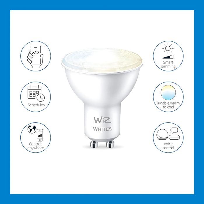 WiZ BLE 4.7W GU10 GLASS BULB 345 LM WHITE