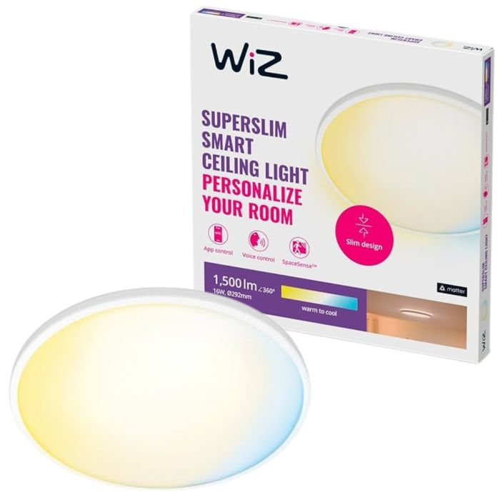 WiZ SUPER SLIM CEILING 16W ROUND 1500LM Ø292 WHITE