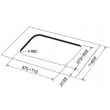 BRANDT TG2282BBP/BBL (Battery Ignition) 2 Burners Gas Hob 80cm