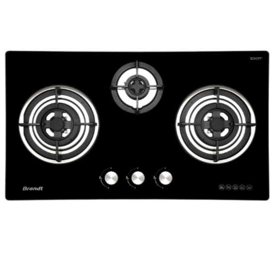 BRANDT TG2283BBP/BBL/BEP/BEL 3 Burners Gas Hob 80cm