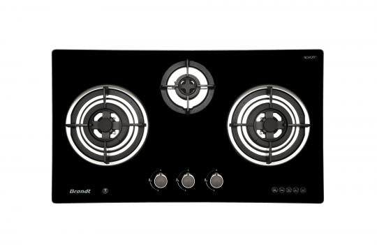 BRANDT TG9905BBP/BBL 3 Burners Gas Hob 80cm