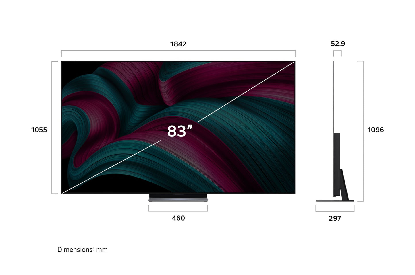 LG OLED83C5PSA OLED evo AI TV C5 144Hz Gaming Mode* Dolby Vision & HDR10 4K UHD 83inc