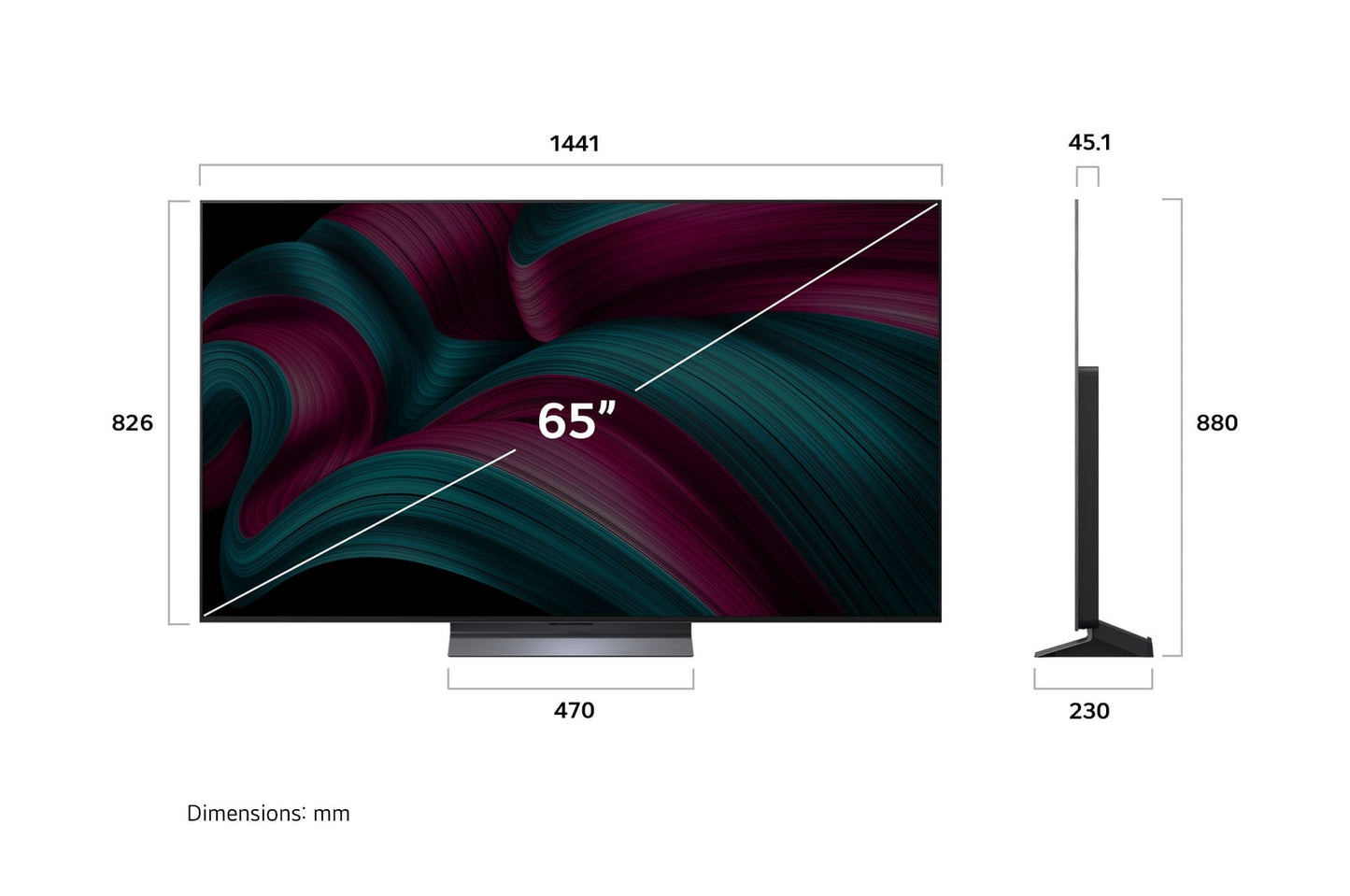 LG OLED65C5PSA OLED evo AI TV C5 144Hz Gaming Mode* Dolby Vision & HDR10 4K UHD 65inc