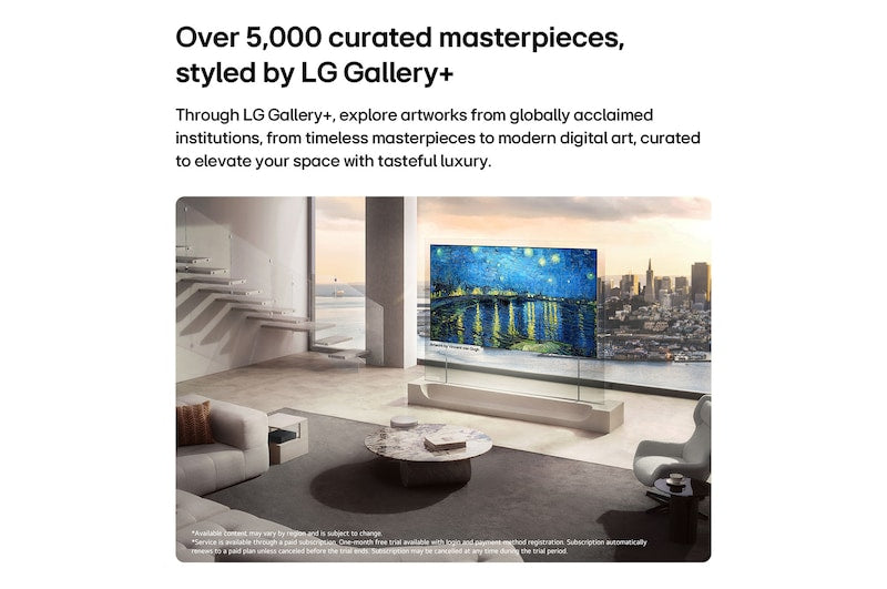 LG OLED83W6PSA Wallpaper TV LG OLED evo AI W6 True Wireless 4K Smart TV 83"