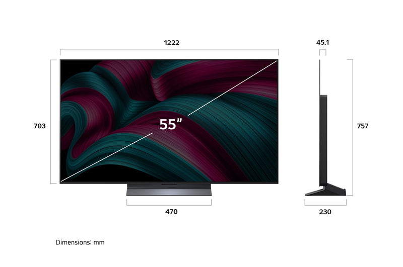 LG OLED55C5PSA OLED evo AI TV C5 144Hz Gaming Mode* Dolby Vision & HDR10 4K UHD 55inc