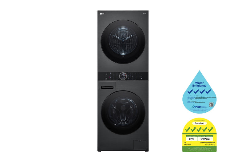 LG  WT1410NHB Front Load  WashTower™ 14/10 kg