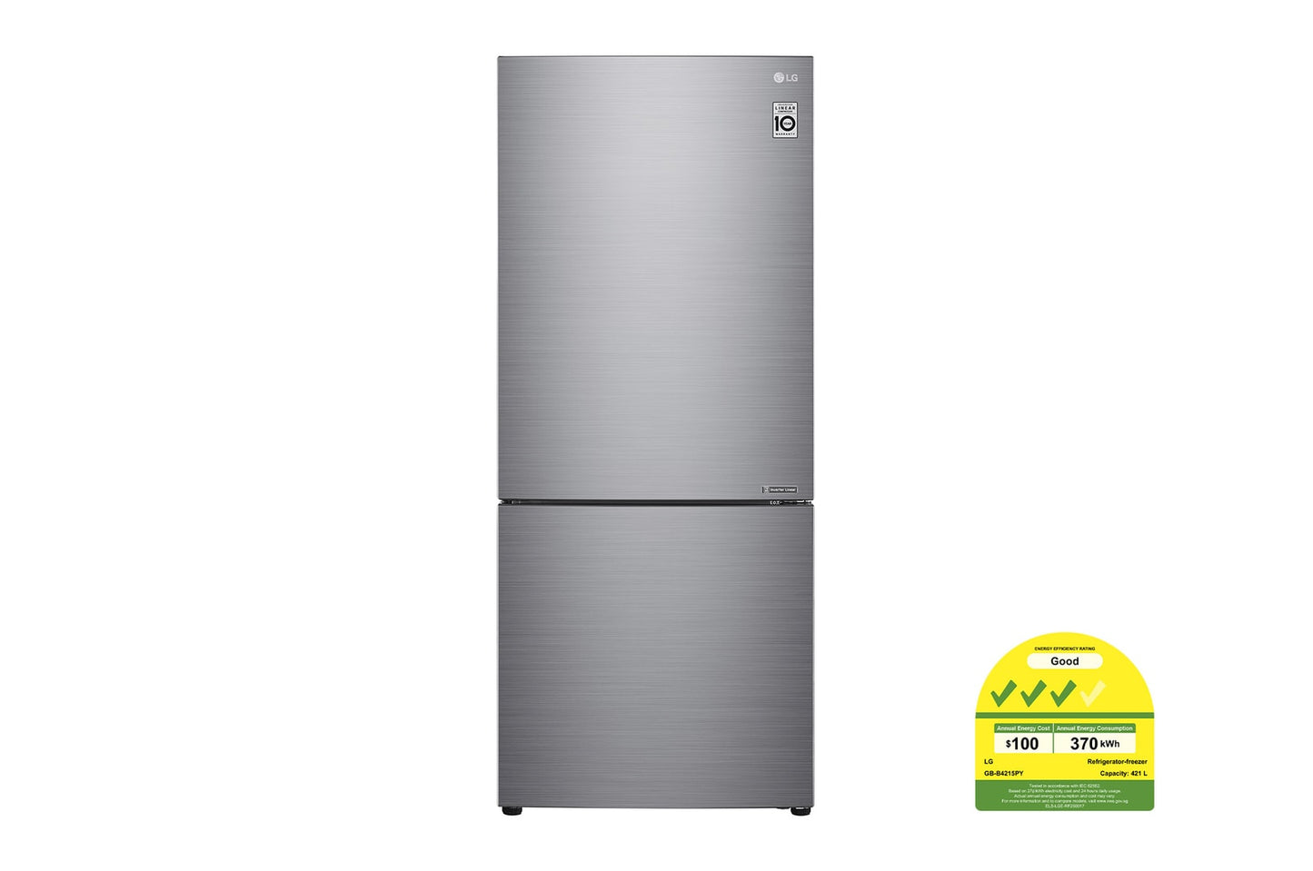 LG GB-B4215PY 2-Door Refrigerator 421L