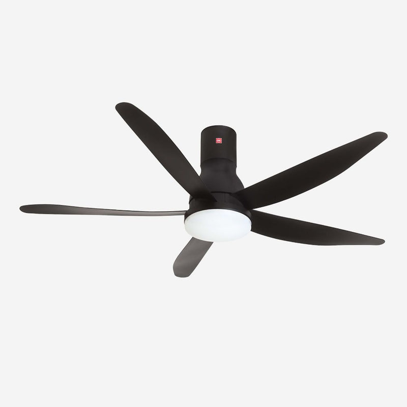 KDK U60FWL 5-Blades Remote Control DC Ceiling Fan with LED Light (150cm) (Long Downrod)