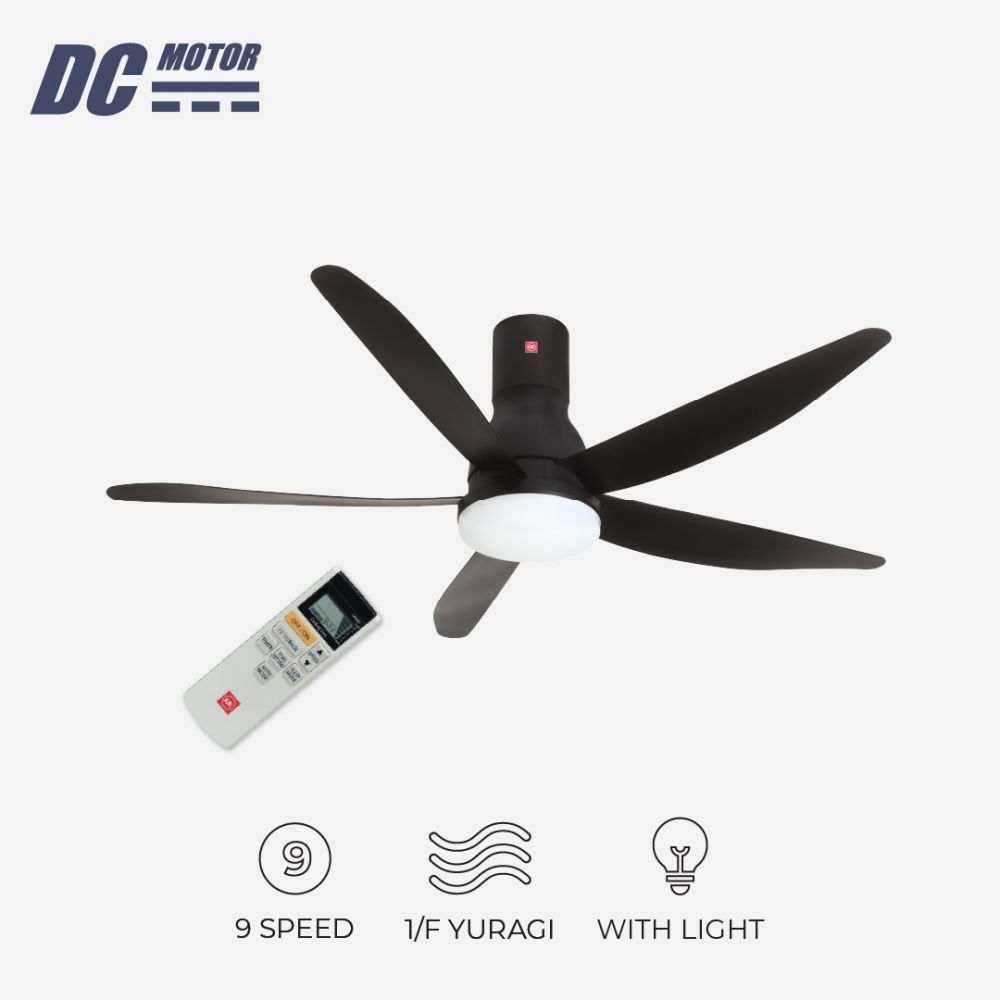 KDK U60FWS 5-Blades Remote Control DC Ceiling Fan with LED Light (150cm)