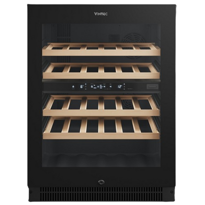 VINTEC VWD820SCB-X Dual-Zone Wine Chiller 40 Bottles