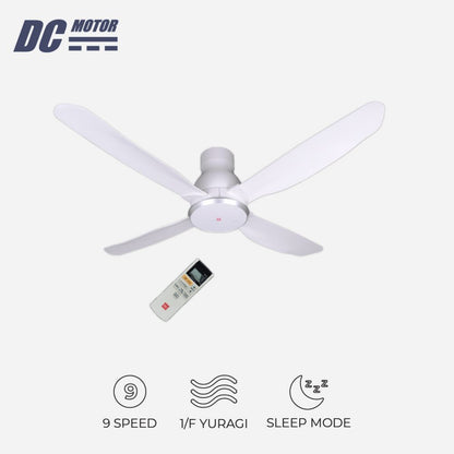 KDK W56WV 4-Blades Remote Control DC Ceiling Fan (140cm)