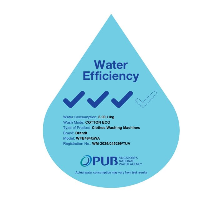 BRANDT WFB484QWA Front Load  Washer 8kg