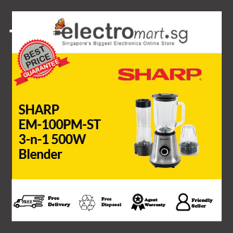 SHARP EM-100PM-ST 3-n-1 500W Blender.