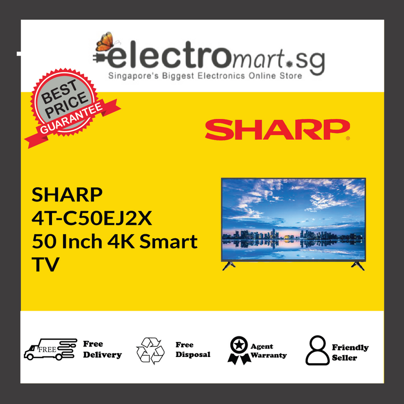 SHARP 4T-C50EJ2X 50 Inch 4K Smart  TV
