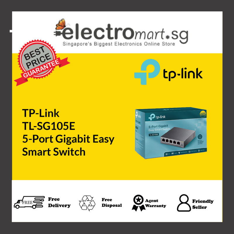 TP-Link TL-SG105E 5-Port Gigabit Easy  Smart Switch