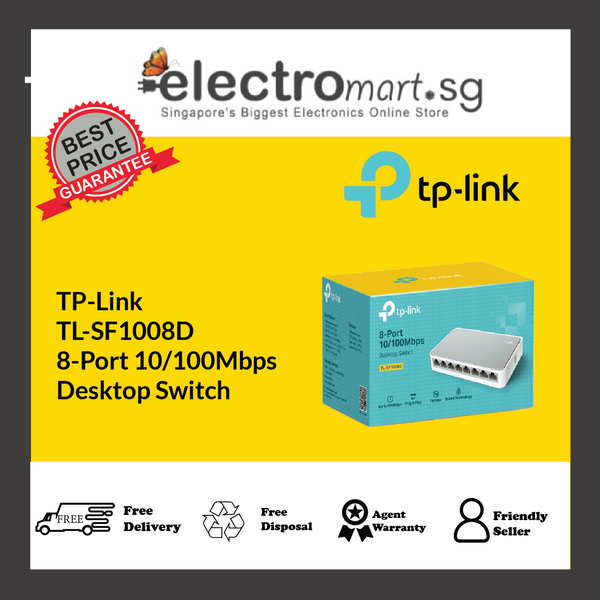 TP-Link TL-SF1008D 8-Port 10/100Mbps  Desktop Switch