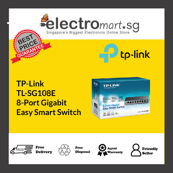 TP-Link TL-SG108E 8-Port Gigabit  Easy Smart Switch