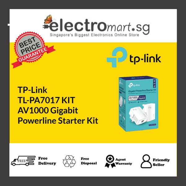 TP-Link TL-PA7017 KIT AV1000 Gigabit  Powerline Starter Kit