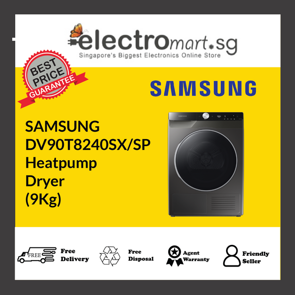 Samsung DV90T8240SX/SP Heatpump Dryer Energy Rating 5 Ticks 9kg