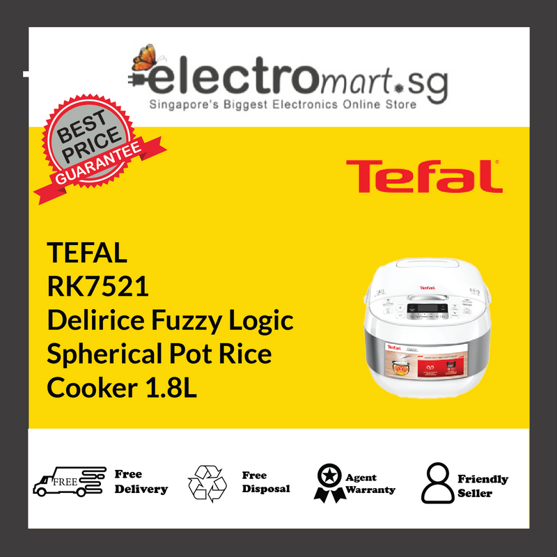 TEFAL RK7521 Delirice Fuzzy Logic  Spherical Pot Rice  Cooker 1.8L