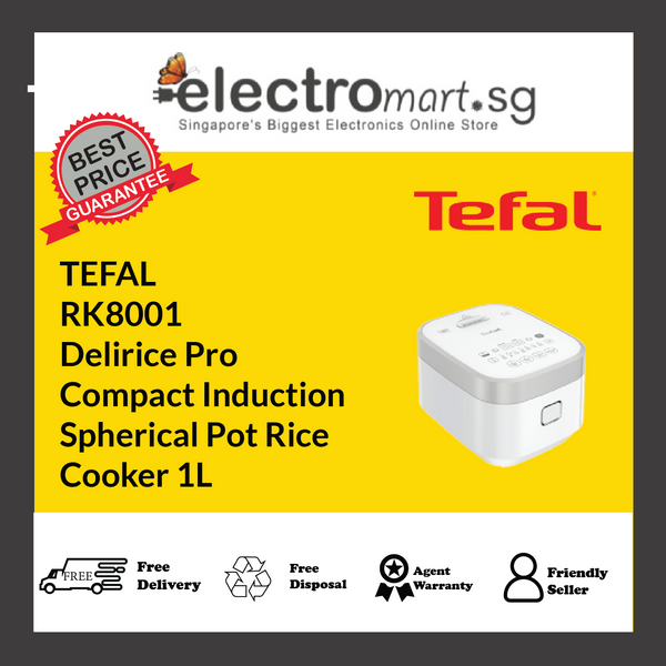 TEFAL RK8001 Delirice Pro  Compact Induction  Spherical Pot Rice  Cooker 1L