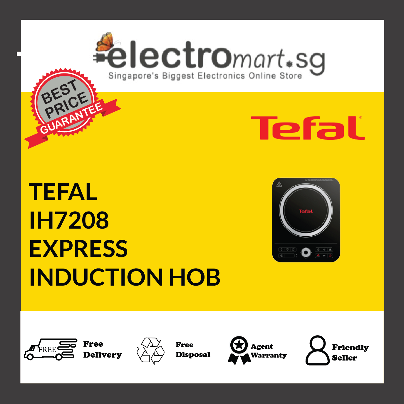 TEFAL IH7208 EXPRESS  INDUCTION HOB