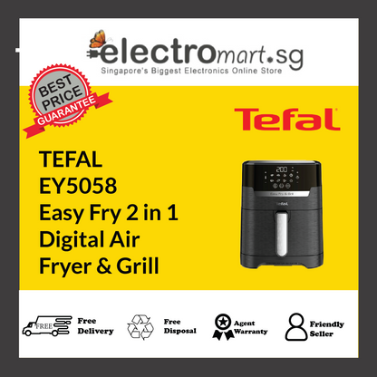 TEFAL EY5058 Easy Fry 2 in 1  Digital Air  Fryer & Grill