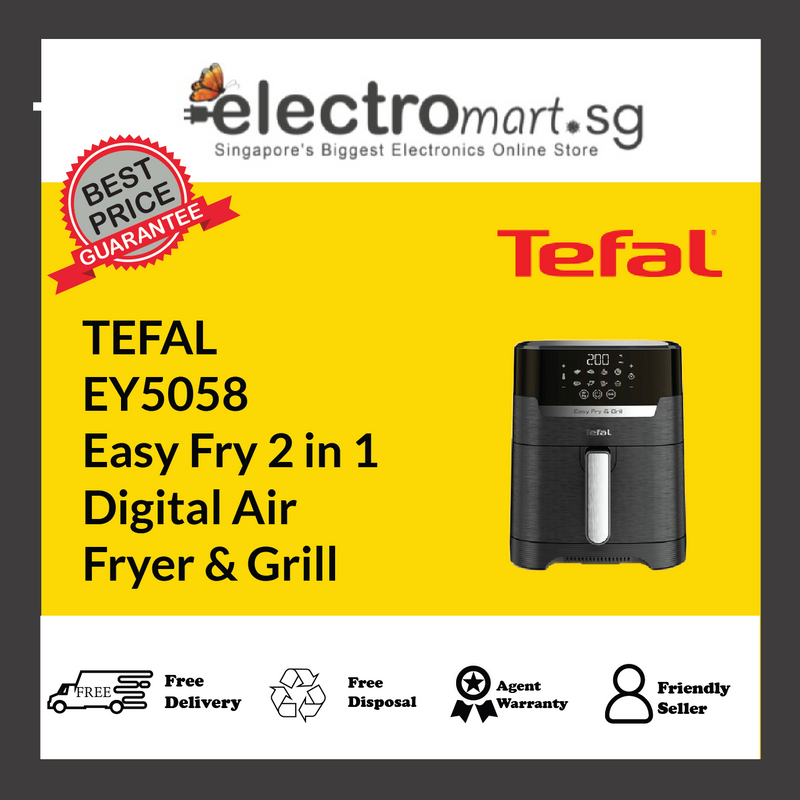TEFAL EY5058 Easy Fry 2 in 1  Digital Air  Fryer & Grill