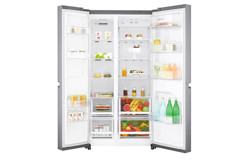 LG  GS-B6263PZ 626L  side-by-side-fridge  with Inverter Linear  Compressor in Platinum  Silver