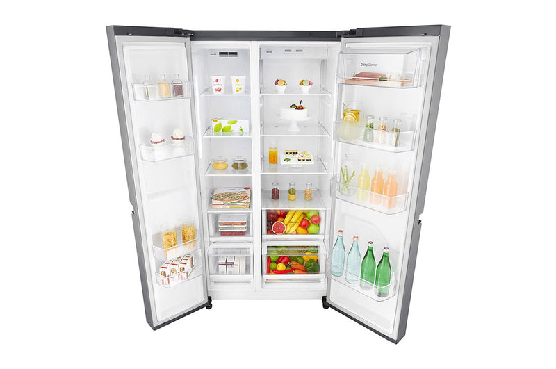 LG  GS-B6263PZ 626L  side-by-side-fridge  with Inverter Linear  Compressor in Platinum  Silver