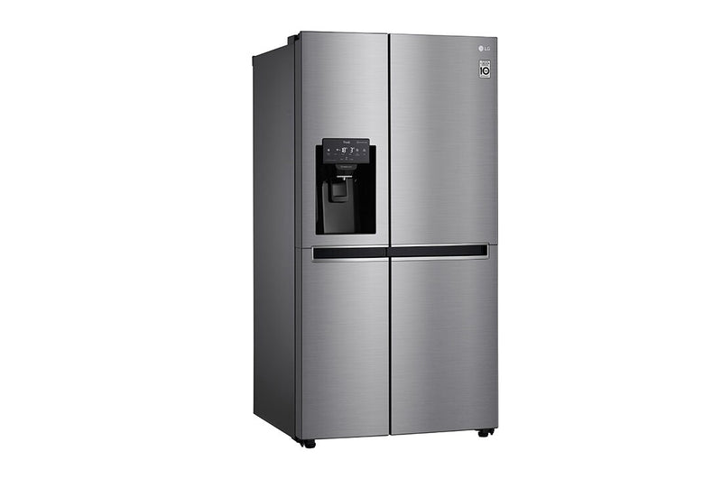 LG  GS-L6012PZ 601L  side-by-side-fridge  with Inverter Linear  Compressor in Platinum  Silver