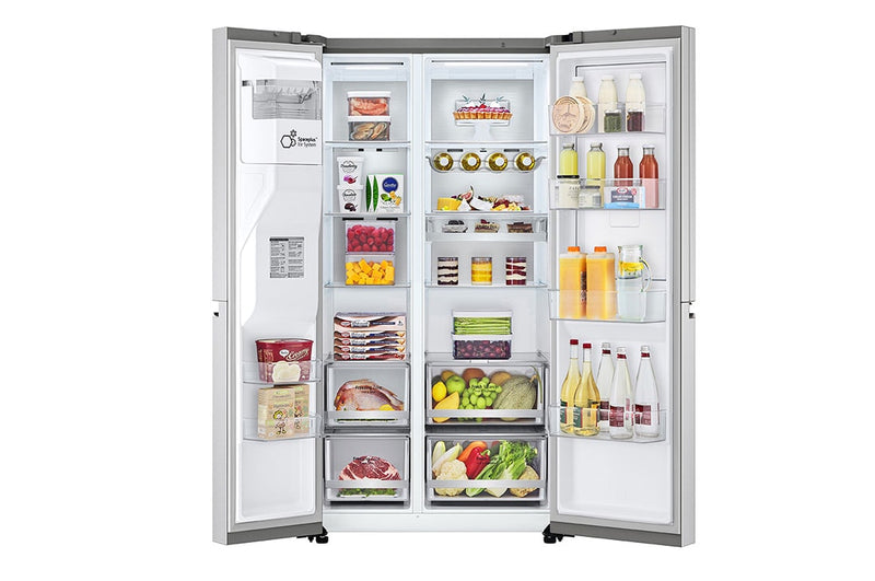 LG  GS-J5982MS 598L  side-by-side-fridge  with Inverter Linear  Compressor in Metal  Sorbet