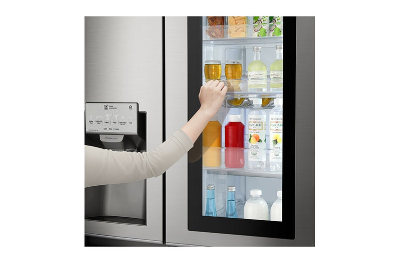 LG  GS-X6011NS 601L  side-by-side-fridge  with InstaView  Door-in-Door™  in Noble Steel